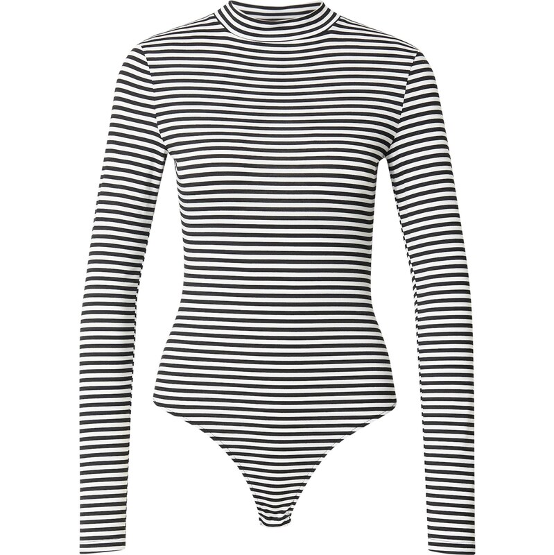 ABOUT YOU Košeľové body Matthea čierna / biela 67015867