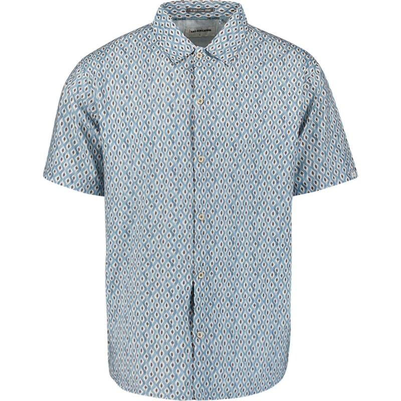 No Excess Košeľa svetlomodrá / tmavomodrá / svetlosivá / biela 67015885