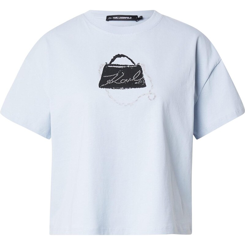 Karl Lagerfeld Tričko pastelovo modrá / čierna 67015931