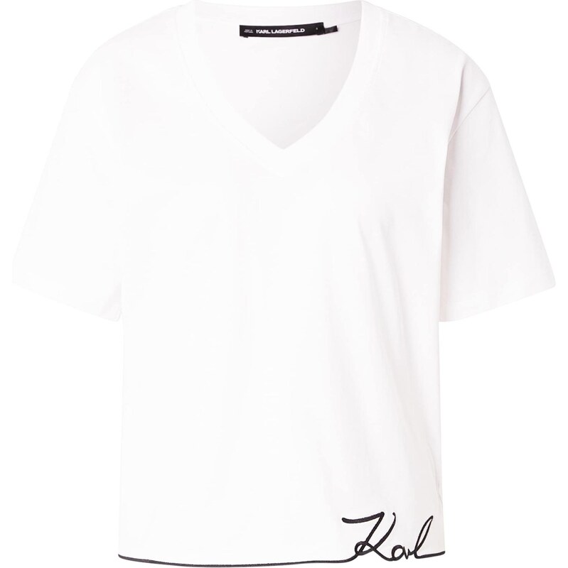 Karl Lagerfeld Tričko čierna / biela 67015932