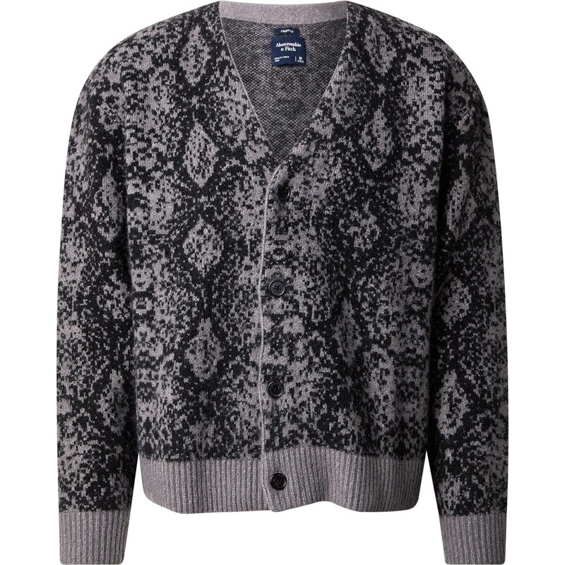 Abercrombie & Fitch Kardigán sivá melírovaná / čierna 67016012