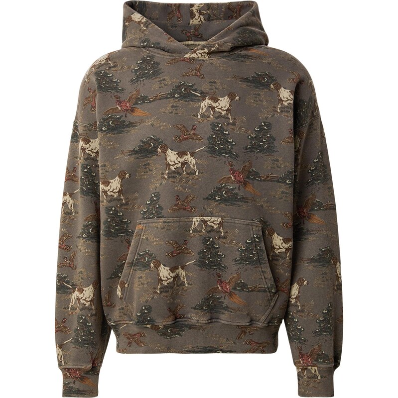 Abercrombie & Fitch Mikina ESSENTIAL hnedá / kaki / jedľová / 67016026