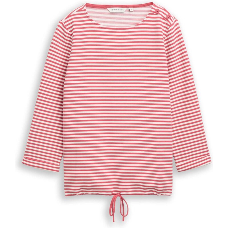TOM TAILOR Tričko malinová / šedobiela 67021205