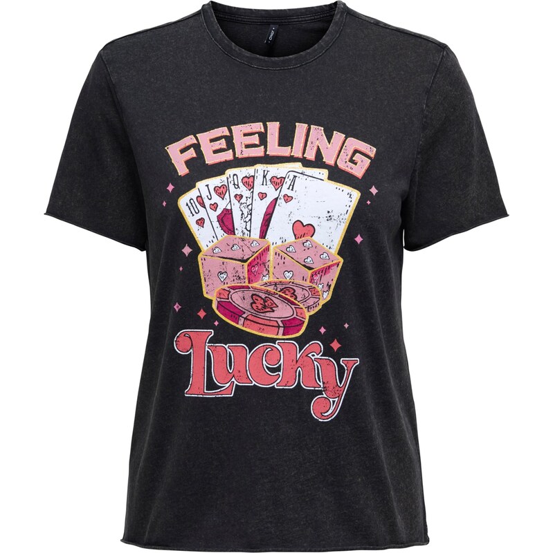 ONLY Tričko ONLLUCY pitaya / svetloružová / čierna / biela 67021240