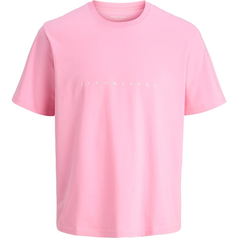 JACK & JONES Tričko JJEStar ružová / biela 67021254