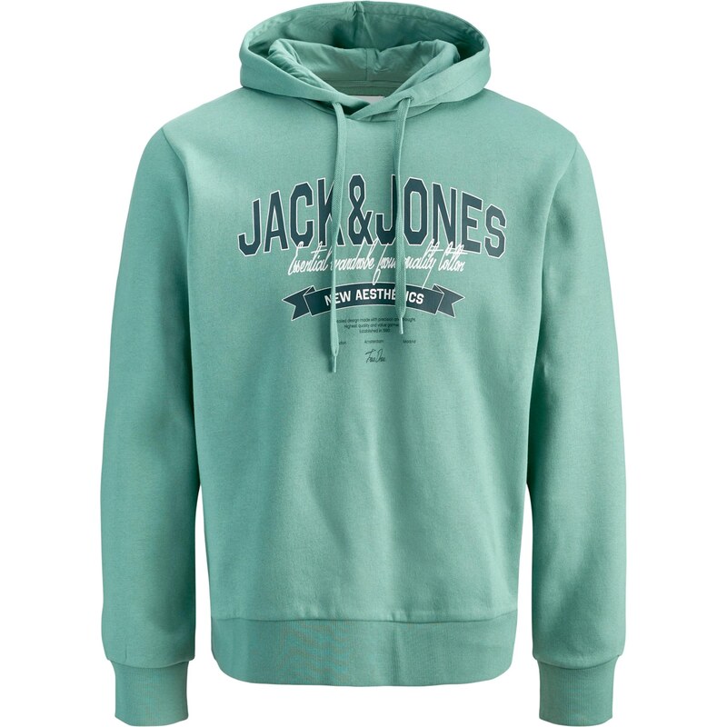 JACK & JONES Mikina mätová / jedľová / biela 67021261