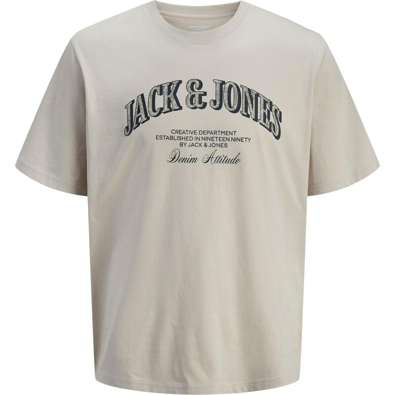 JACK & JONES Tričko JJEDenver svetlosivá / čierna 67021265