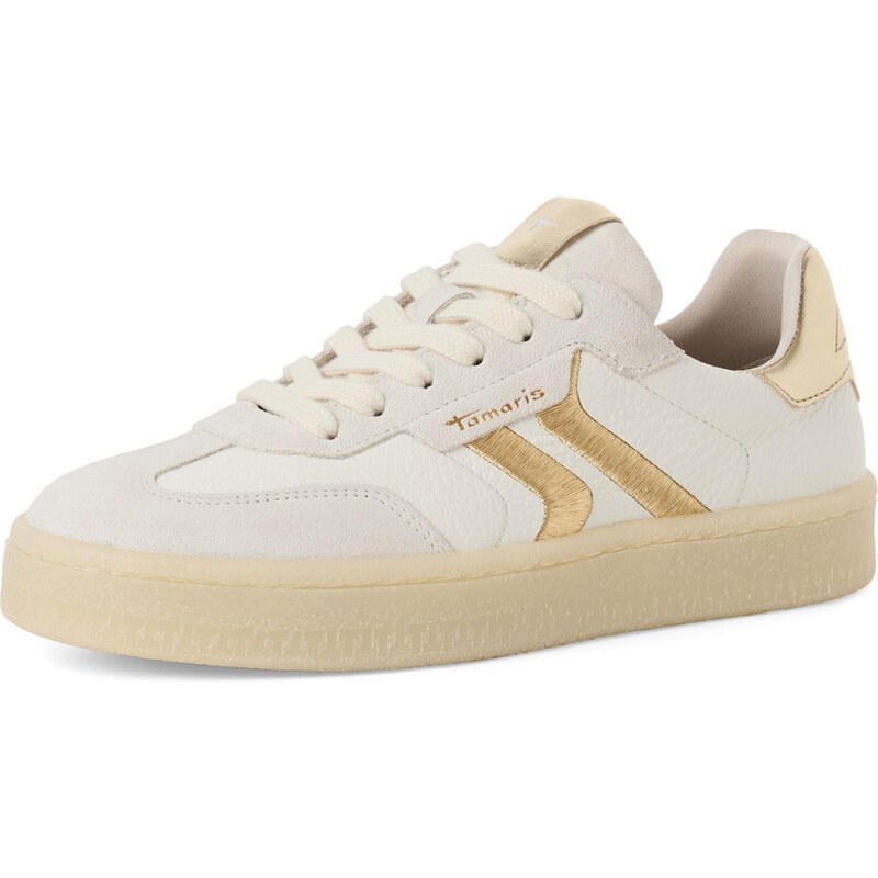 Tamaris Nízke tenisky zlatá / biela / šedobiela 65292432
