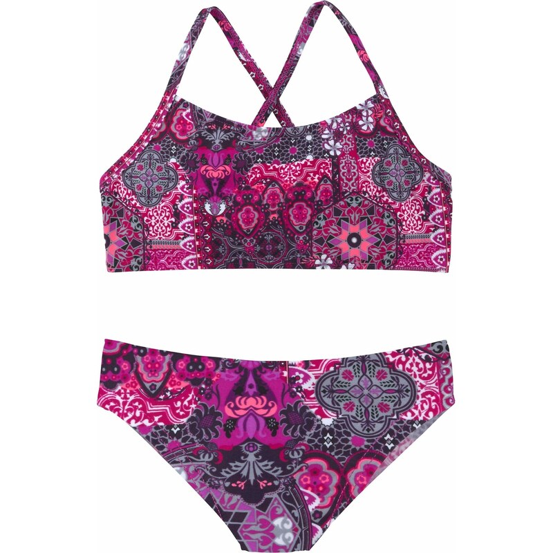 BUFFALO Bikiny antracitová / ružová / čierna / biela 54221313