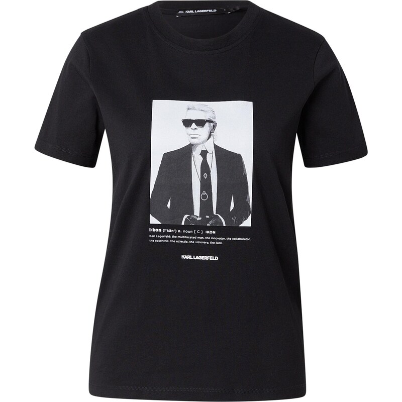 Karl Lagerfeld Tričko čierna / biela 66263845