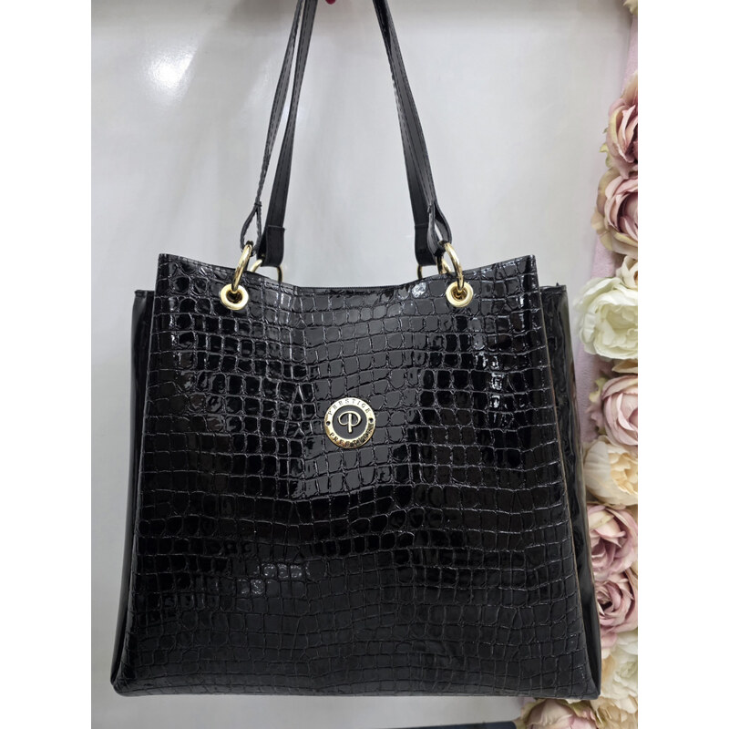 Katrins Fashion Čierna kabelka na plece Prestige 67026613