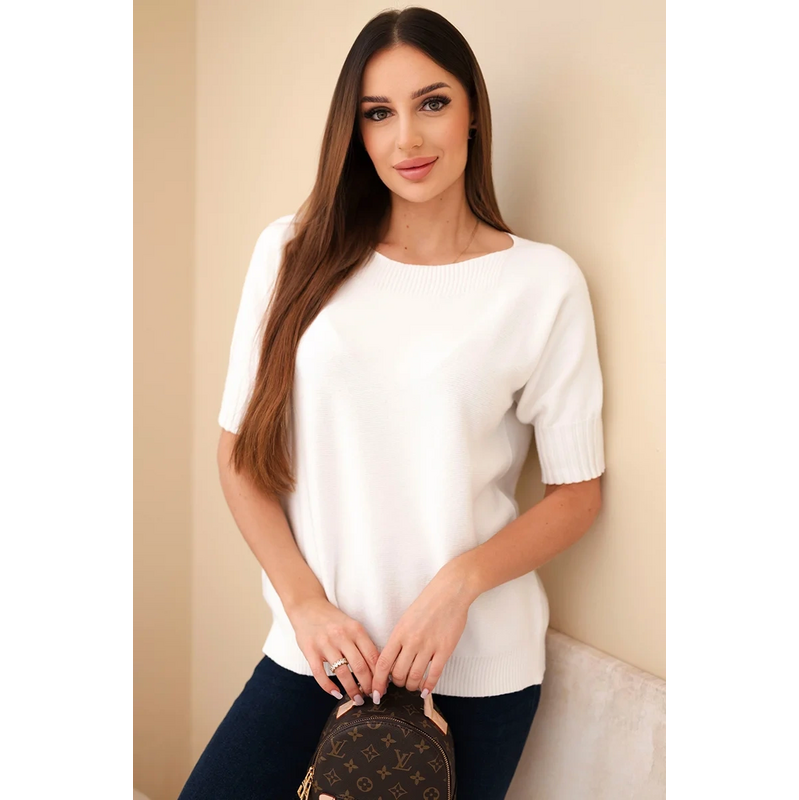 Kesi Dámsky sveter z viskózy s krátkym rukávom KE 65219340