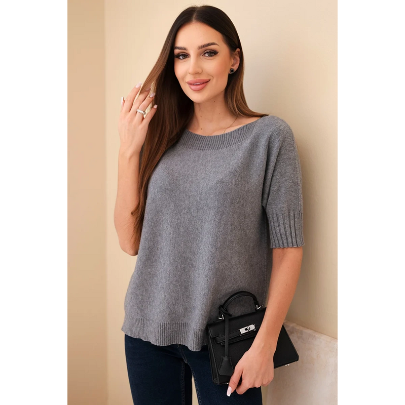 Kesi Dámsky sveter z viskózy s krátkym rukávom KE 66819526
