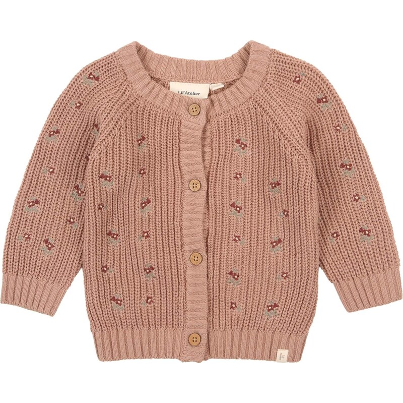 LilAtelier Kardigán NBFEMLEN čokoládová / mokka / nefritová 67036337