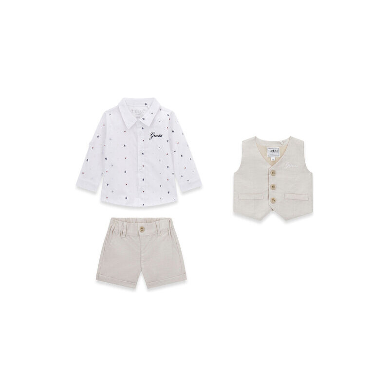 Set košeľa, vesta a textilné nohavice Guess 67029565