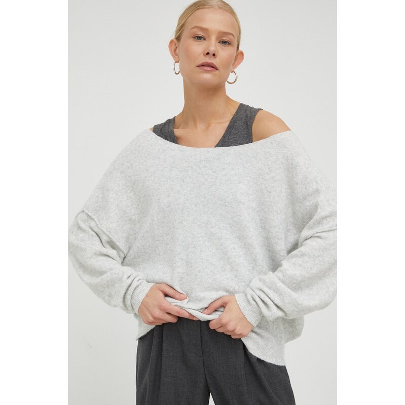 Sveter s prímesou vlny American Vintage PULL ML COL BATEAU 67033383