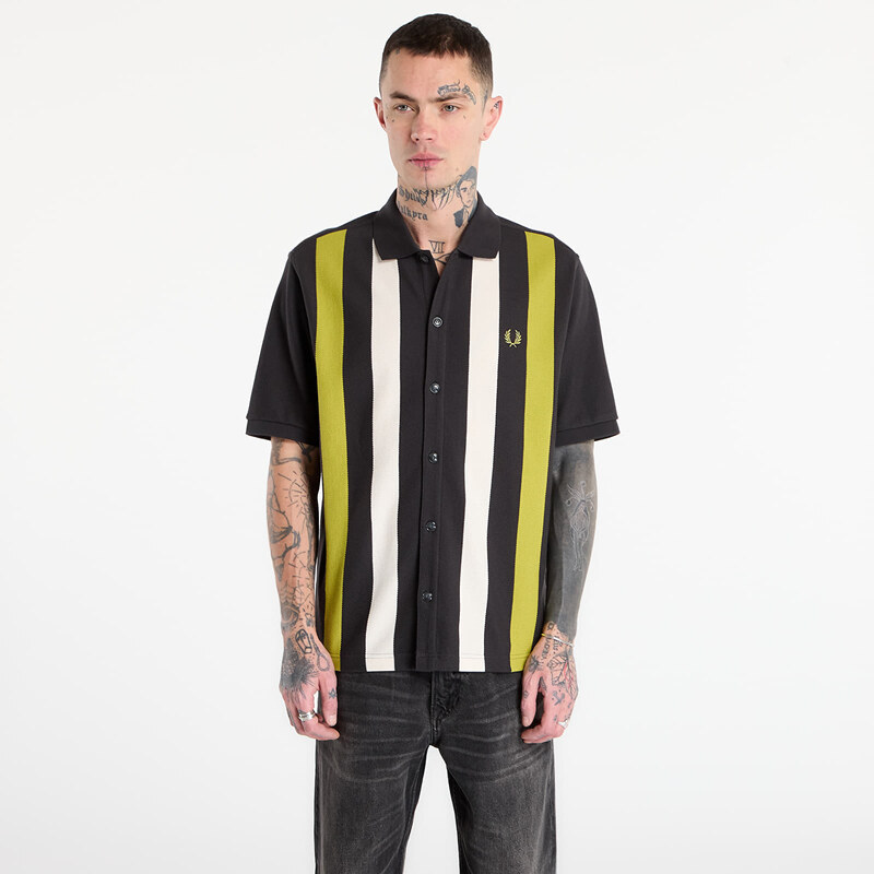 Košeľa FRED PERRY Vertical Stripe Polo Shirt Anchor Grey M 67033475