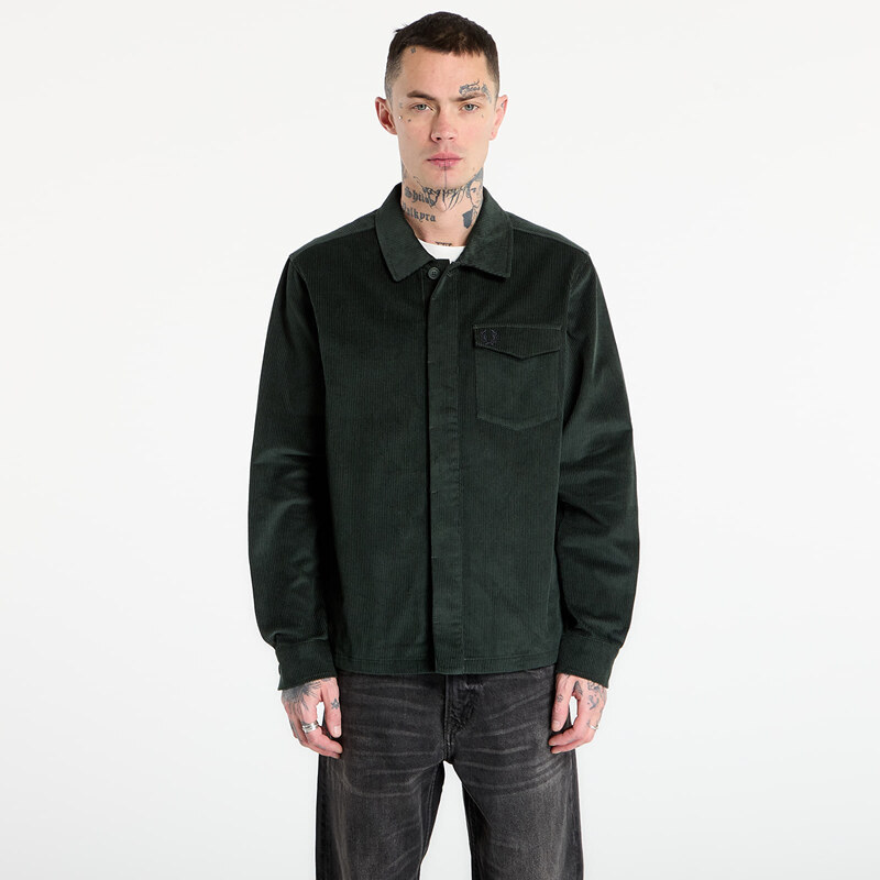 Košeľa FRED PERRY Corduroy Overshirt Court Green XL 67033474