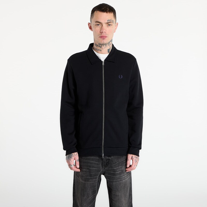 Mikina FRED PERRY Zip Through Collared Sweatshirt Black XL 67034022