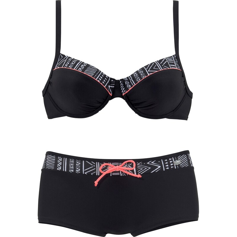 KangaROOS Športové bikiny čierna / biela 63140308