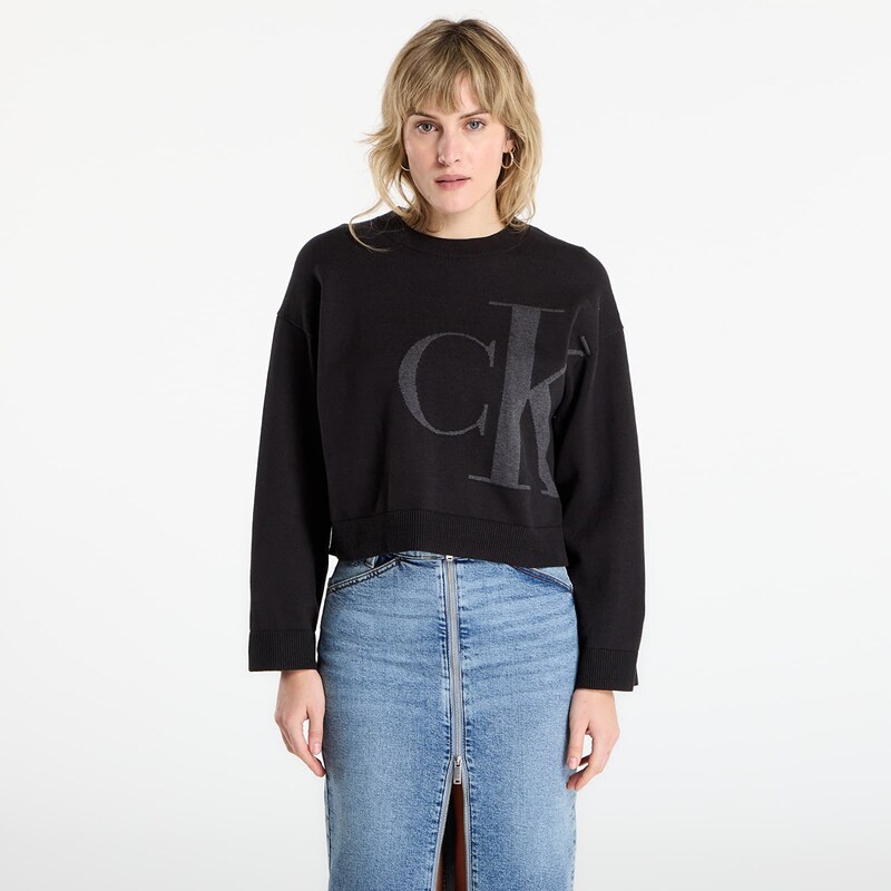 Sveter Calvin Klein Jeans Long Sleeve Smooth Sweater Black M 67034698