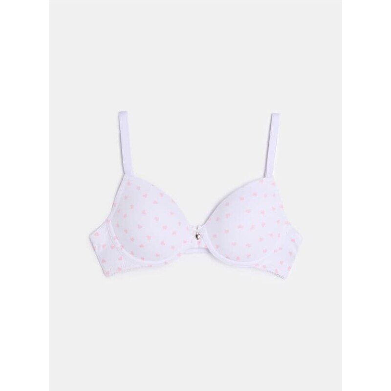 Sinsay - Podprsenka so srdiečkami - biela 67037414