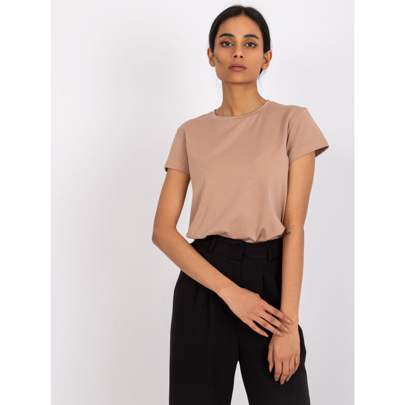 BASIC FEEL GOOD Béžové basic tričko Peachy -RV-TS-4623.71-beige 67036104