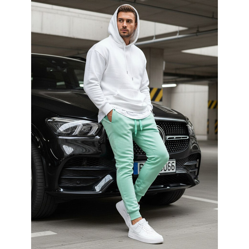 BASIC Mintové pánske tepláky UX3371 28421934