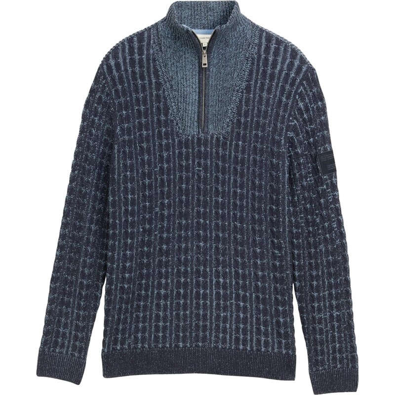 TOM TAILOR Sveter námornícka modrá / modrosivá 66238352