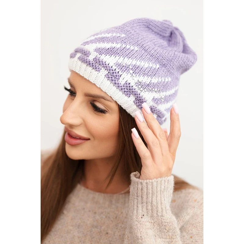 Kesi Dámska zimná čiapka s geometrickým vzorom 67036055