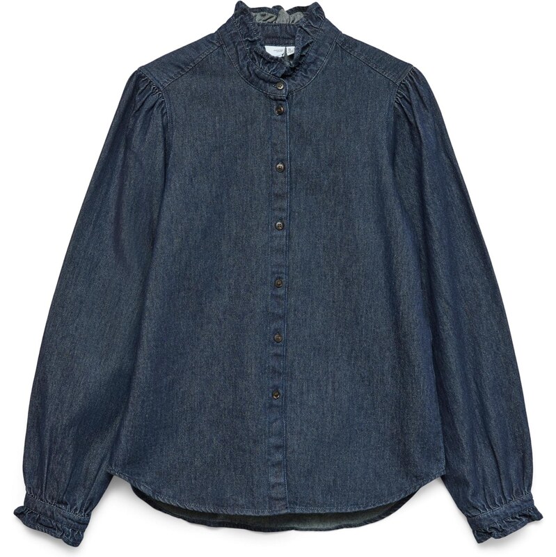 VERO MODA Blúzka VMATLA modrá denim 67036245