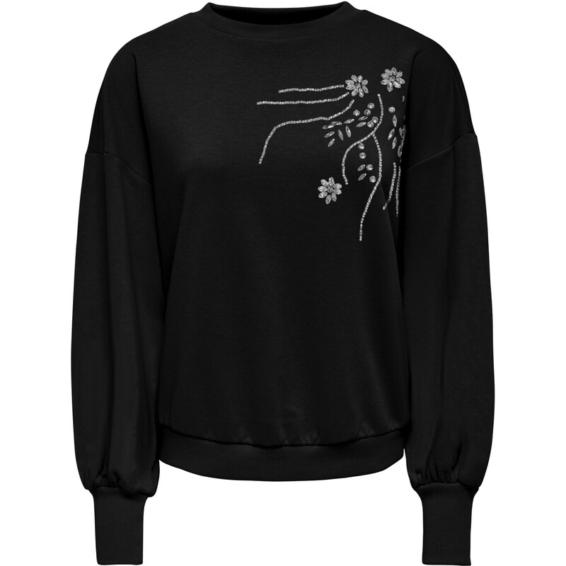 ONLY Mikina ONLCamela Brooke čierna / priehľadná 67036323