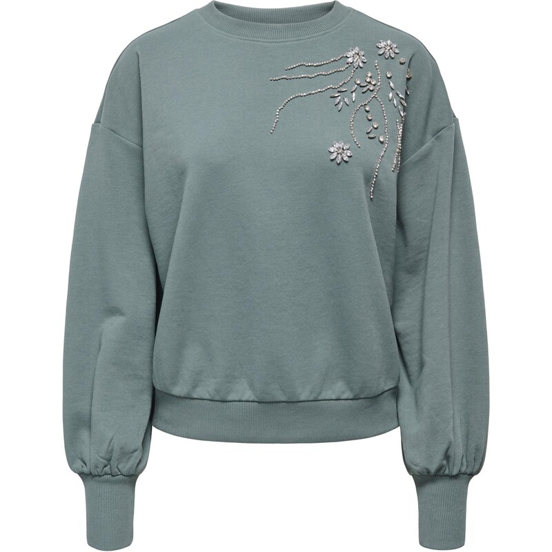 ONLY Mikina ONLCamela Brooke tmavozelená / strieborná 67036320