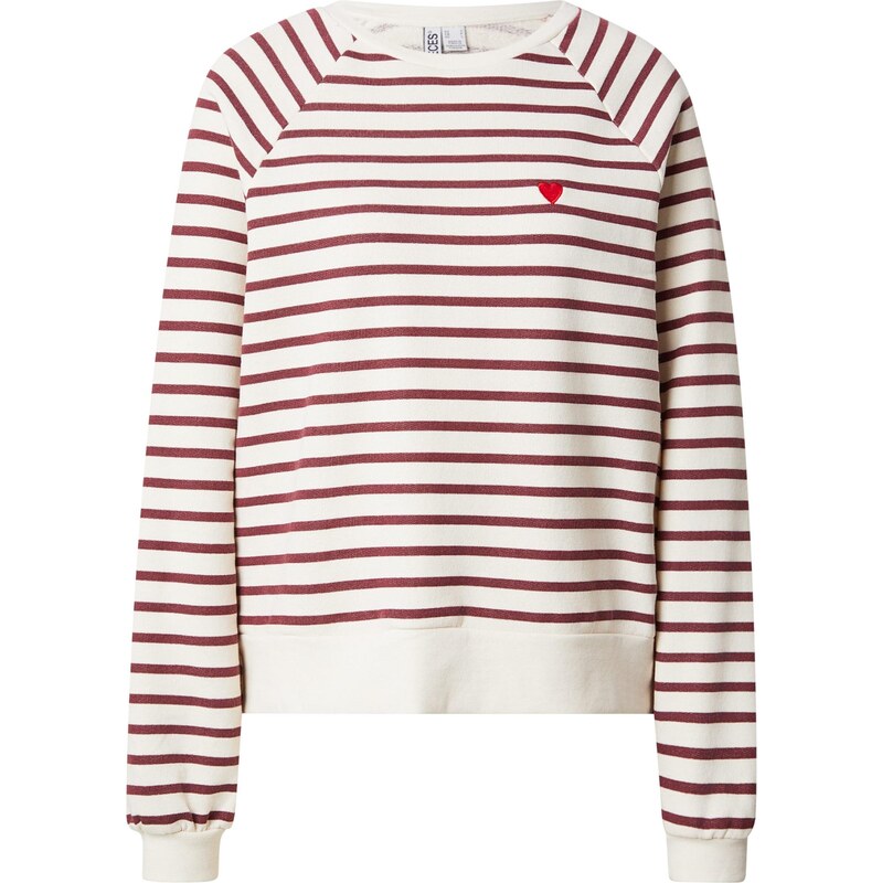 PIECES Mikina PCGRETA čokoládová / biela 67036508