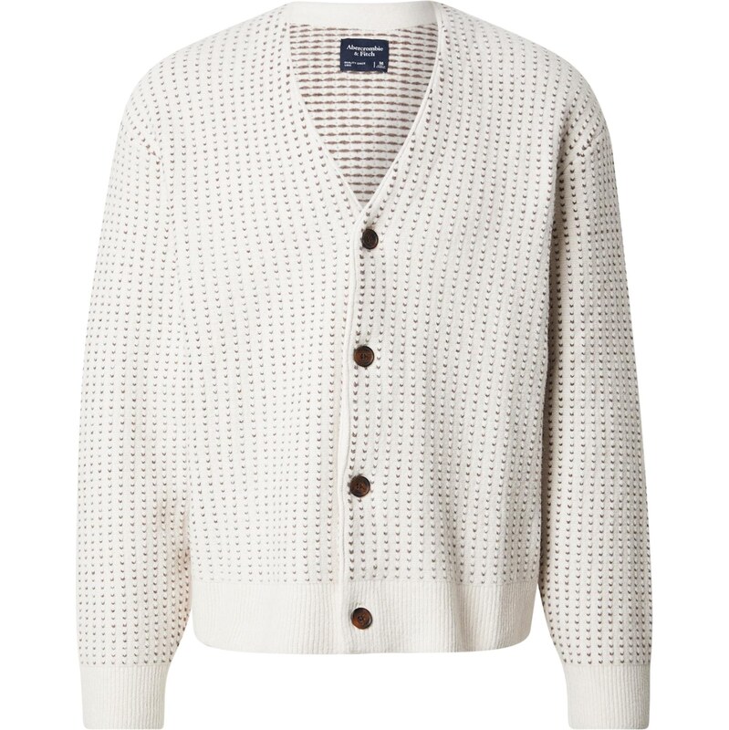 Abercrombie & Fitch Kardigán krémová / tmavobéžová 67036418
