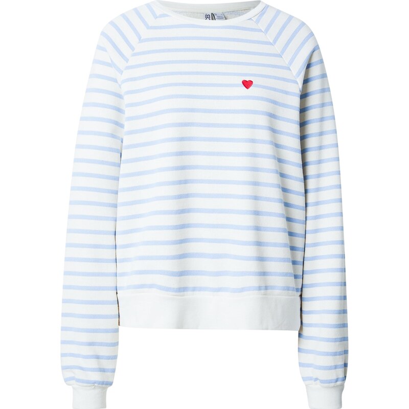 PIECES Mikina PCGRETA svetlomodrá / červená / biela 67036497