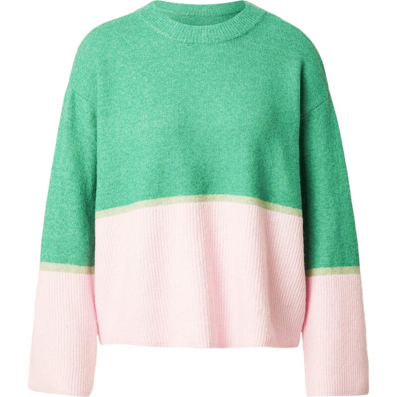 VILA Sveter VIBONNIE zelená / ružová 67036395