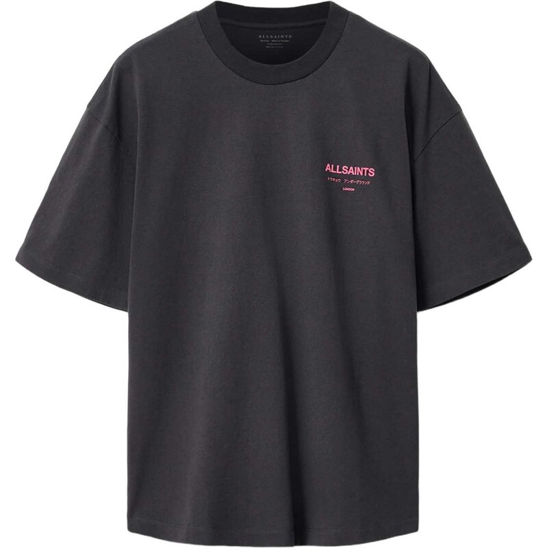 AllSaints Tričko Underground svetloružová / čierna 67036557