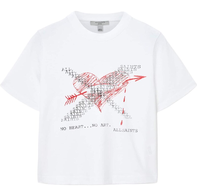 AllSaints Tričko HEARTACHE LISA červená / čierna / biela 67036559