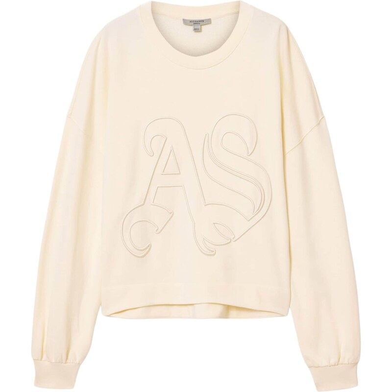 AllSaints Mikina LILA EMBOS šedobiela 67036562