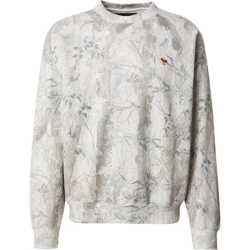 Abercrombie & Fitch Mikina dymovo modrá / sivá / sivobéžová / biela 67036773