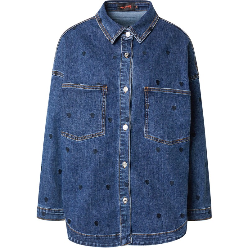 miss goodlife Blúzka Hearts námornícka modrá / modrá denim 67036416