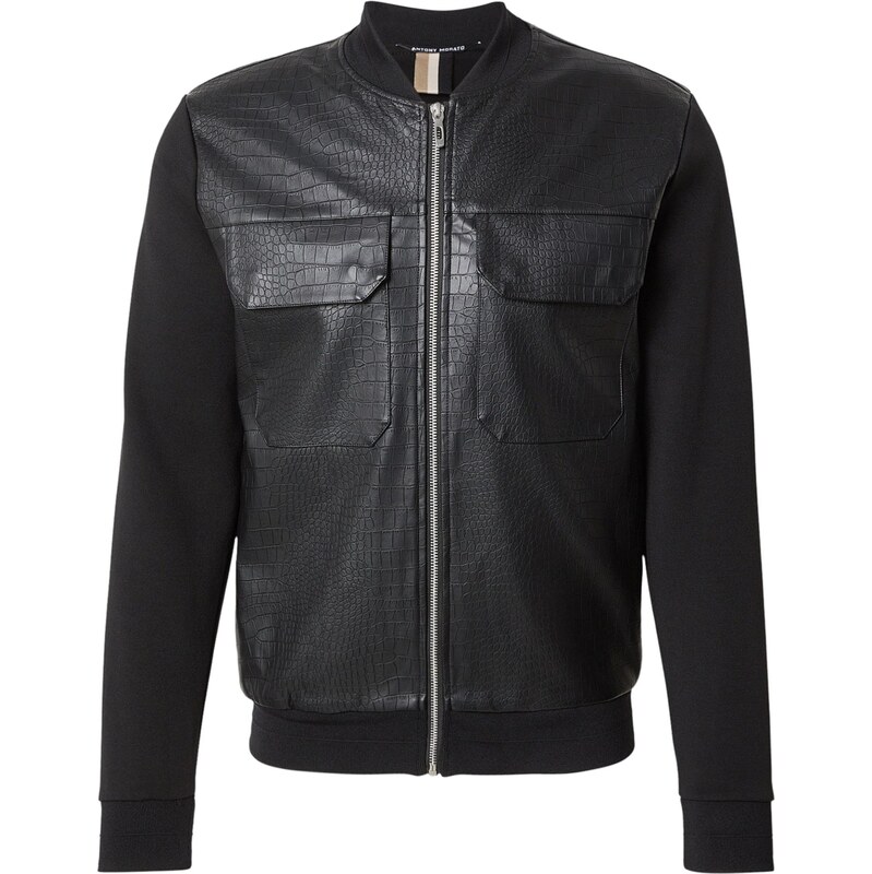 ANTONY MORATO Prechodná bunda MAGLIA FELPA čierna 67036727