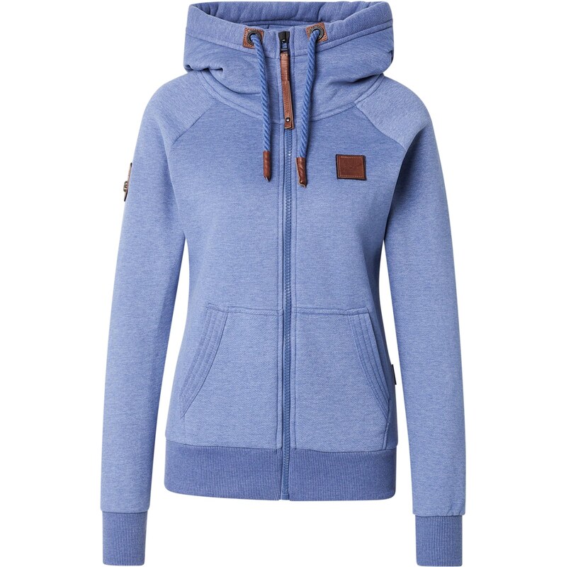 naketano Tepláková bunda modrá denim / hnedá 67036743