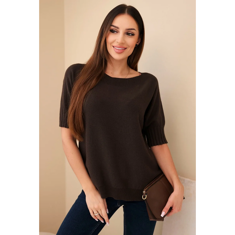 Kesi Dámsky sveter z viskózy s krátkym rukávom KE 65436740