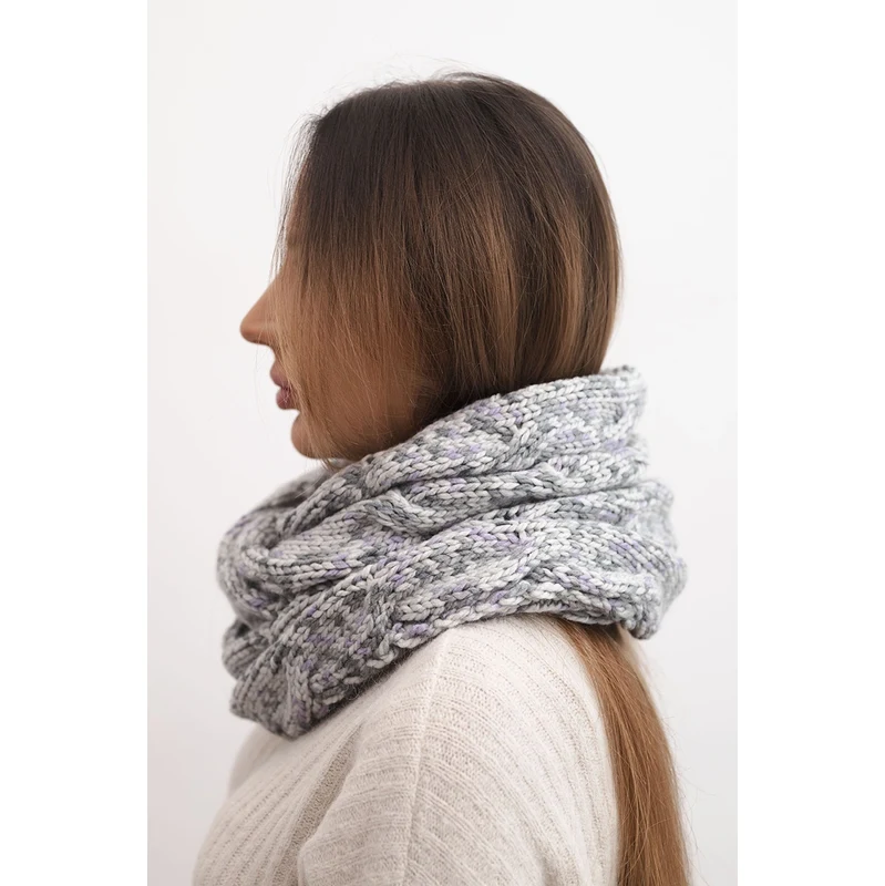 Kesi Dámsky hrubý melírovaný zimný šál KN24 67038831