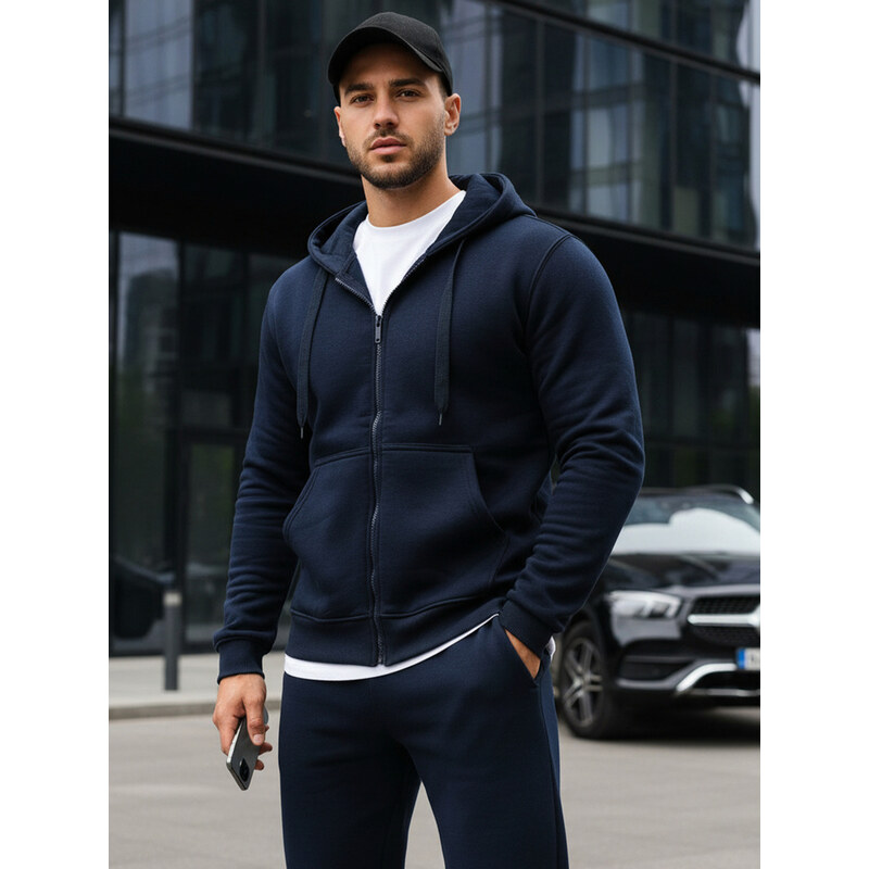 Dstreet Pánska mikina rozopínacia s kapucňou čierna BX2192 65502738