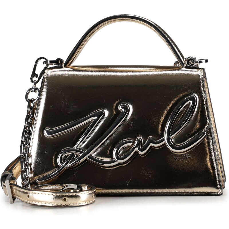 Karl Lagerfeld Kabelka Signature 2.0 zlatá 67039087
