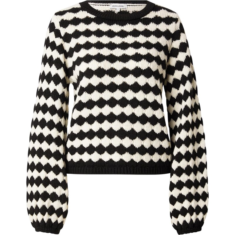 MORE & MORE Sveter čierna / šedobiela 67039145