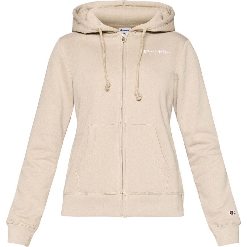 Champion Authentic Athletic Apparel Tepláková bunda béžová / biela 67039222